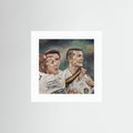 Leeds United art print inspired by the famous San Siro victory against AC Milan. Football artwork capturing iconic Leeds United moments, supporter emotion and historic European nights. Leeds United wall art and fine art print for football fans and collectors