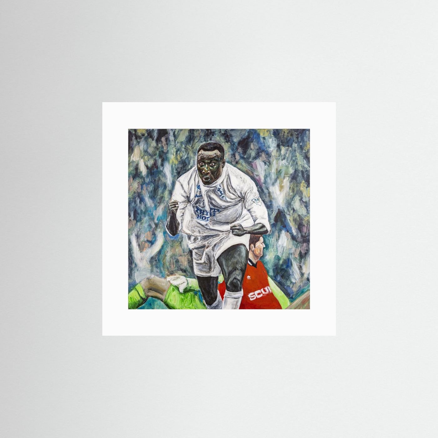 Leeds United fine art print celebrating classic Elland Road moments and legendary football history. Football wall art inspired by iconic goals, supporter culture and unforgettable Leeds United memories. Contemporary sports artwork for Leeds fans.